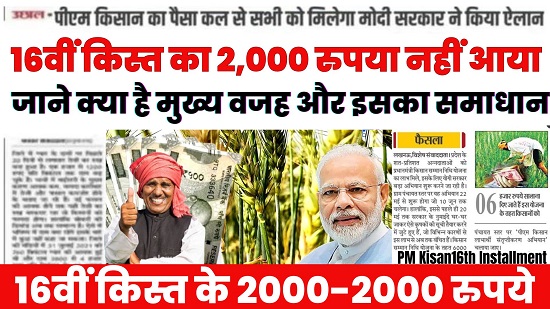 PM Kisan 16th Installment Not Received